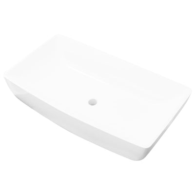 Vidaxl Luxury cerámico fregadero 71 x 39 cm (blanco)