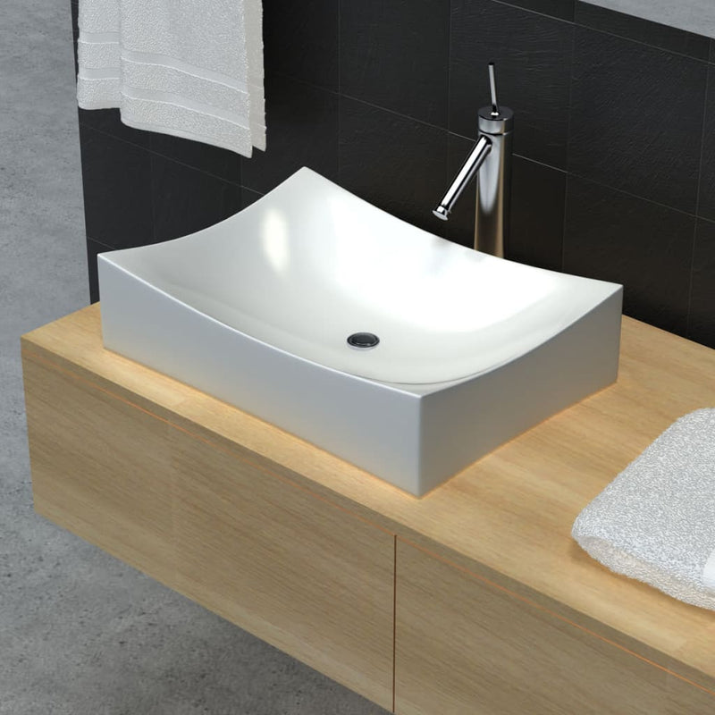 Vidaxl CeramicBasin Scale alto brillo (blanco)