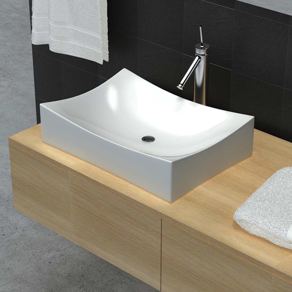 Vidaxl CeramicBasin Scale alto brillo (blanco)