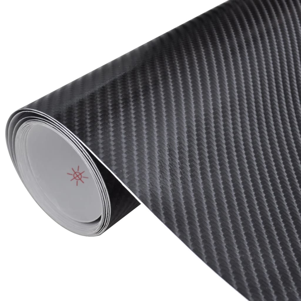 Vidaxl Autofolie 4D 152x200 cm de fibra de carbono Black