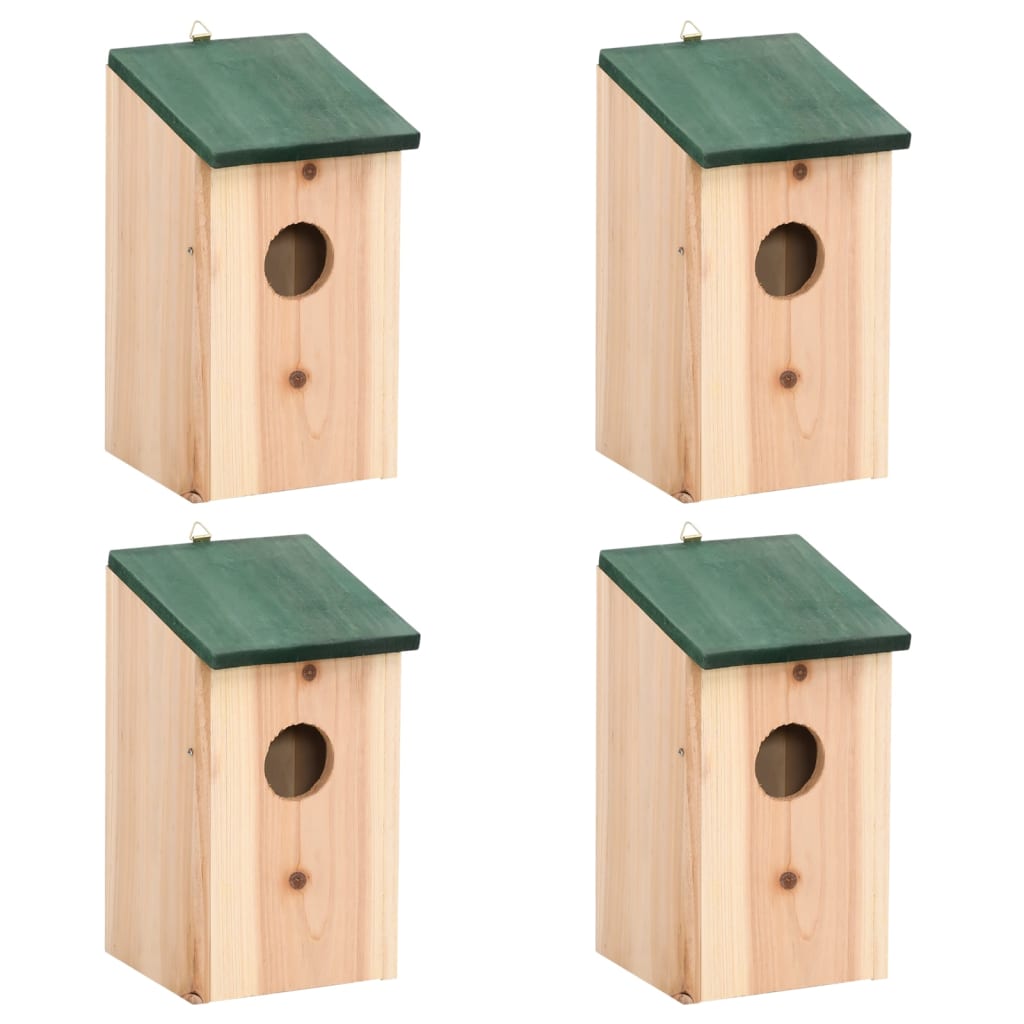 Vidaxl Bird Houses 4 PCS 12x12x22 cm legno
