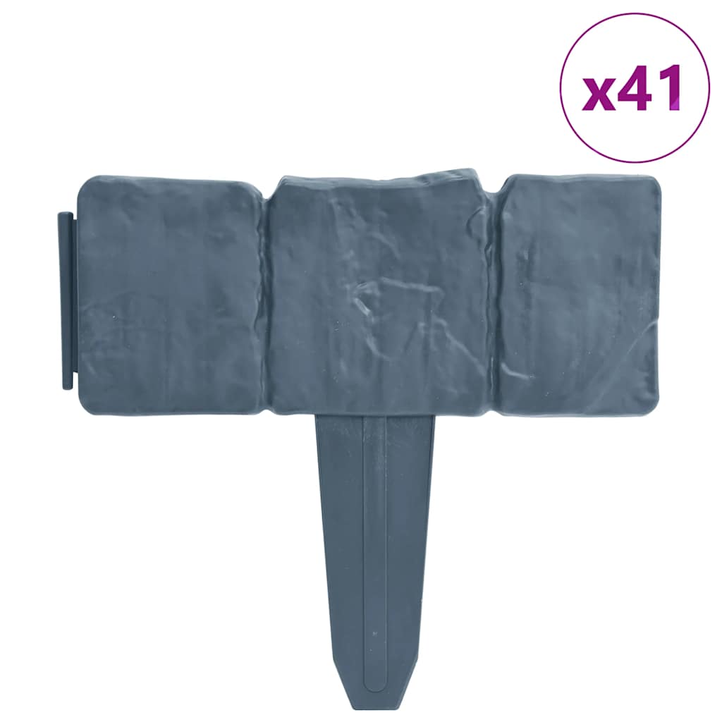 Vidaxl Gazon Edges 41 St Stone Look 10 m Plastic