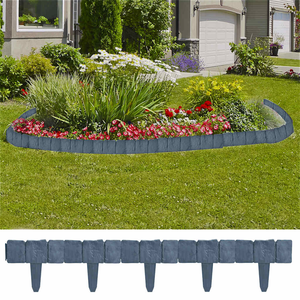 Vidaxl Gazon Edges 41 St Stone Look 10 m Plastic