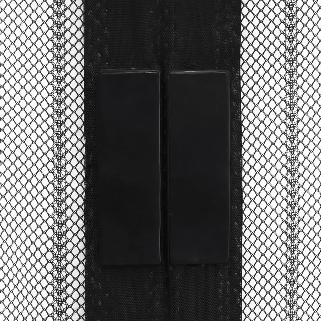 Cortinas de puerta de insectos Vidaxl 2 PCS Magnetic 210x100 cm Negro
