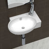 Vidaxl Washbasin con agujero de grúa y cerámica de aterrizaje blanco