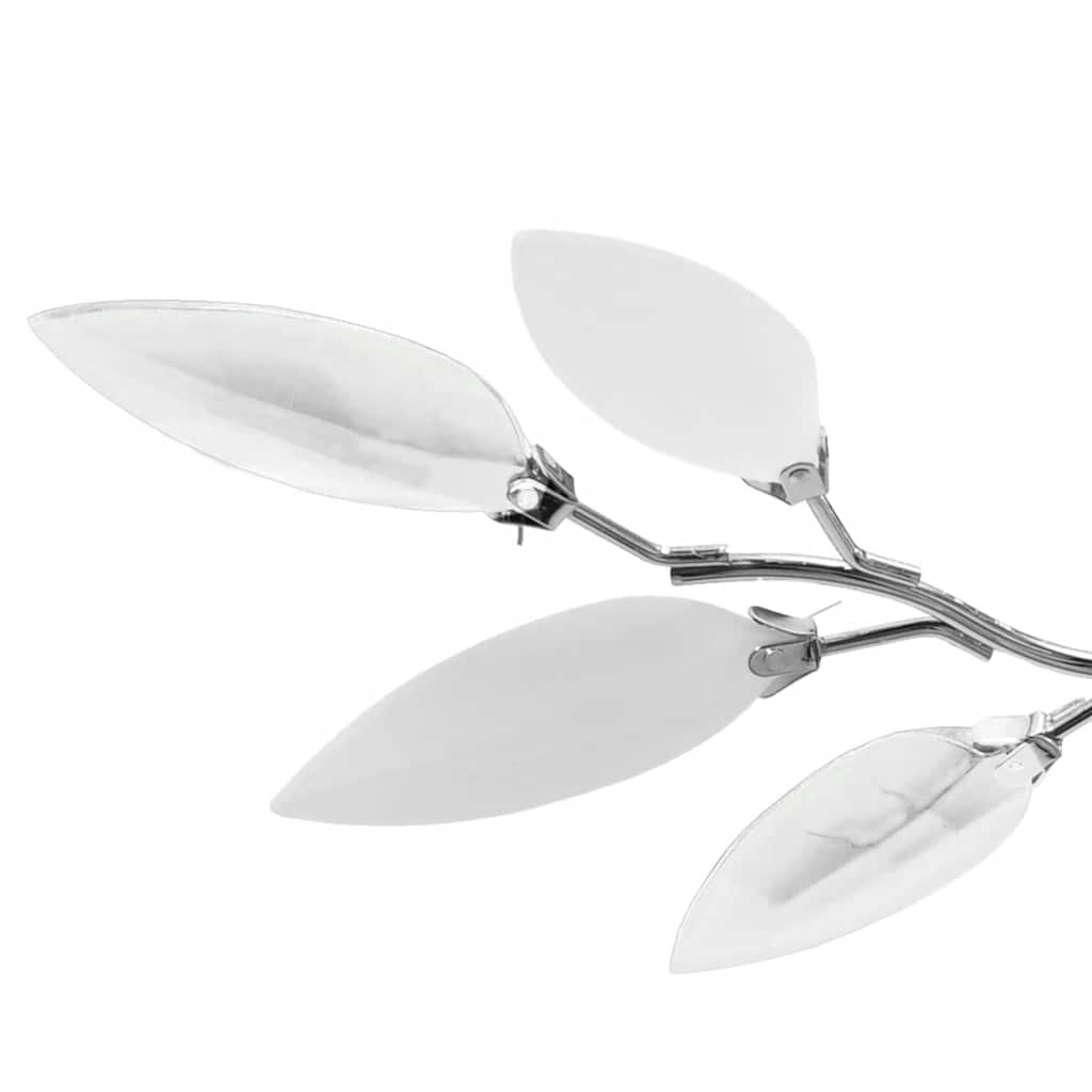 Vidaxl Lampada a soffitto con foglie di cristallo 3xe14 bianco acrilico e trasparente