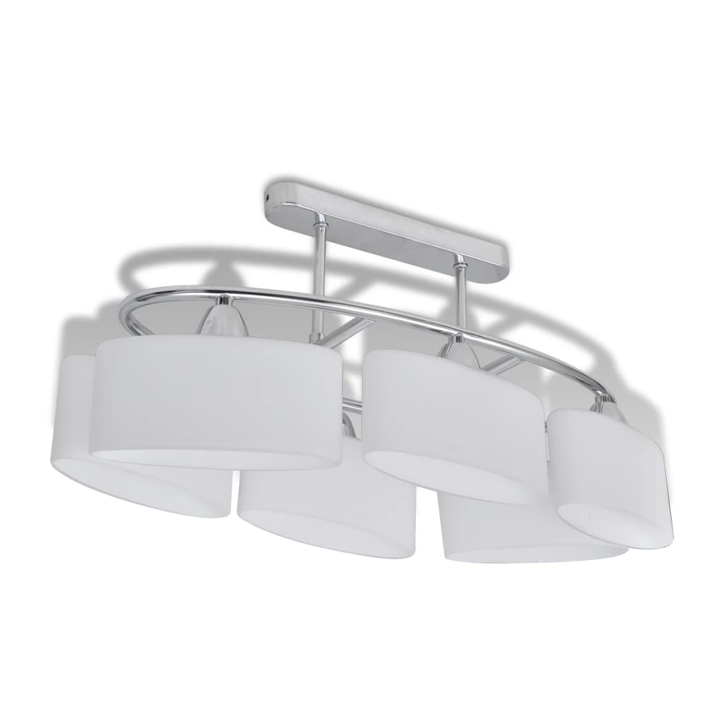 Lámpara de techo Vidaxl con capuchas de vidrio elipse 6xe14