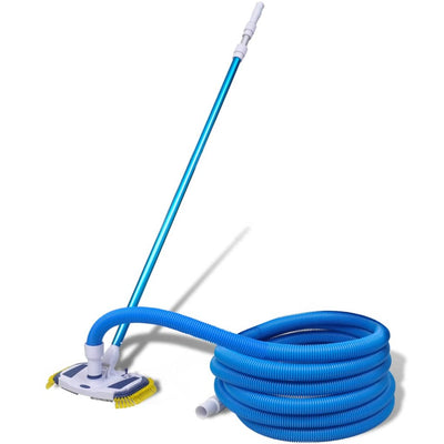 Vidaxl aspirapolvere piscina pulitore con serpente telescopico e polo