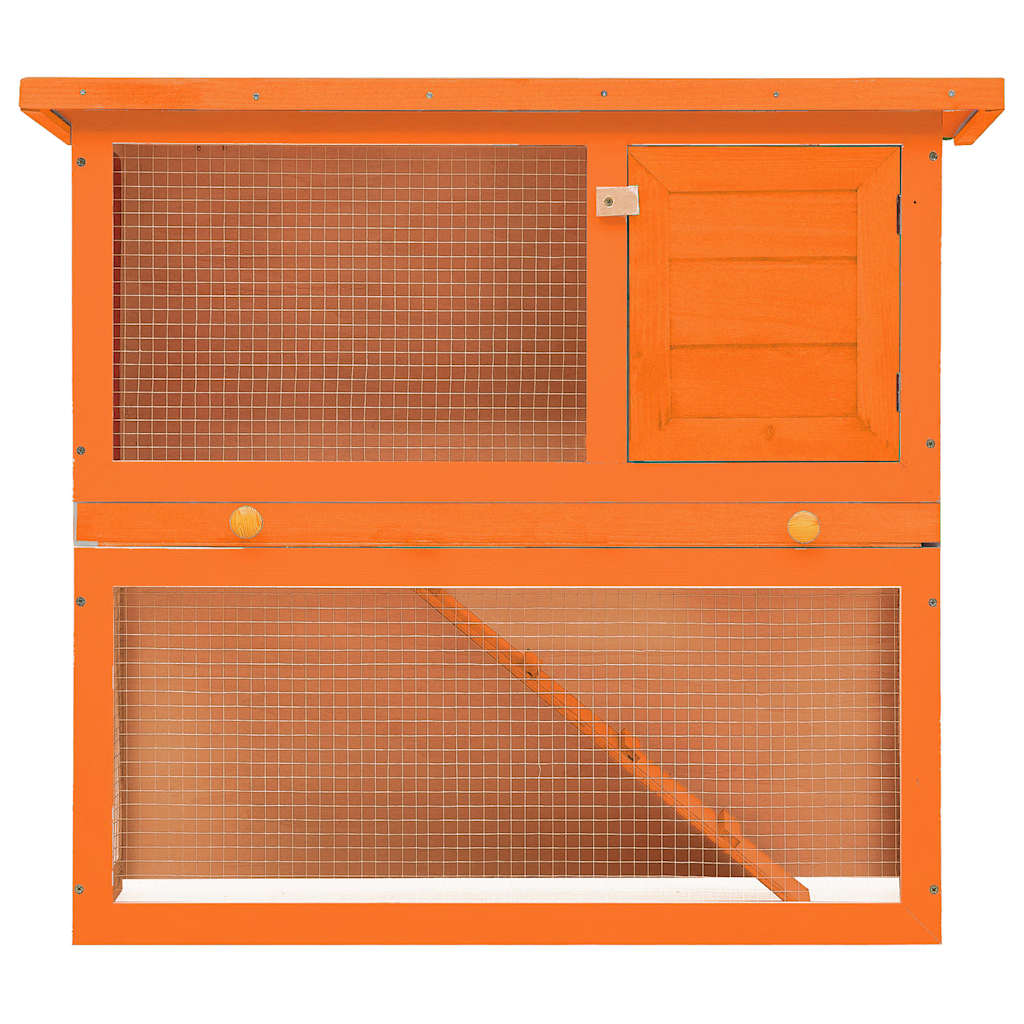 Vidaxl con cabello de conejo para afuera con madera de 1 puerta