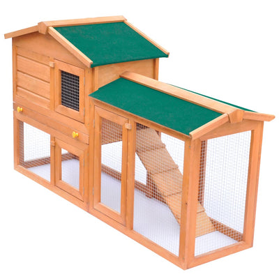 Vidaxl coniglio loft per il legno grande esterno