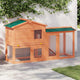 Vidaxl Rabbit Loft para madera grande fuera