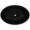 Vidaxl Fregadero de lujo Oval 40x33 cm Cerámico Negro
