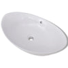 Vidaxl fregadero de cerámica ovalado 59 x 38.5 cm