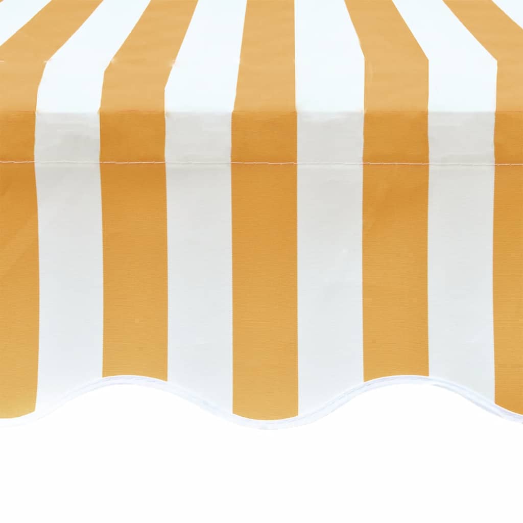 Vidaxl Luifeldoek 4x3 m Canvas Sunflower Giallo e bianco