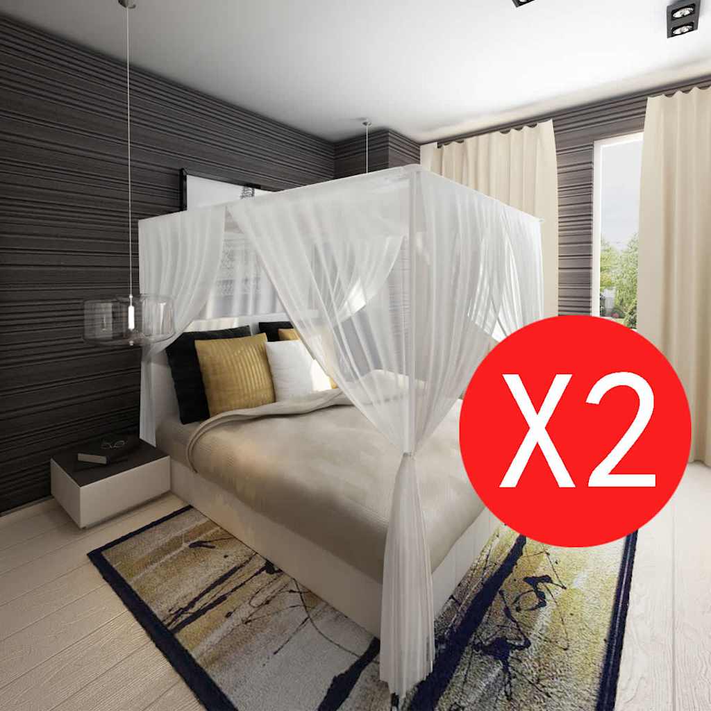 Vidaxl Mosquito Net Square con 3 aberturas 2 PCS