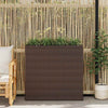 Vidaxl fioriera allevata con 4 pentole poli rattan marrone