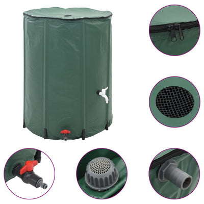 Vidaxl Barrel de lluvia plegable 750 L