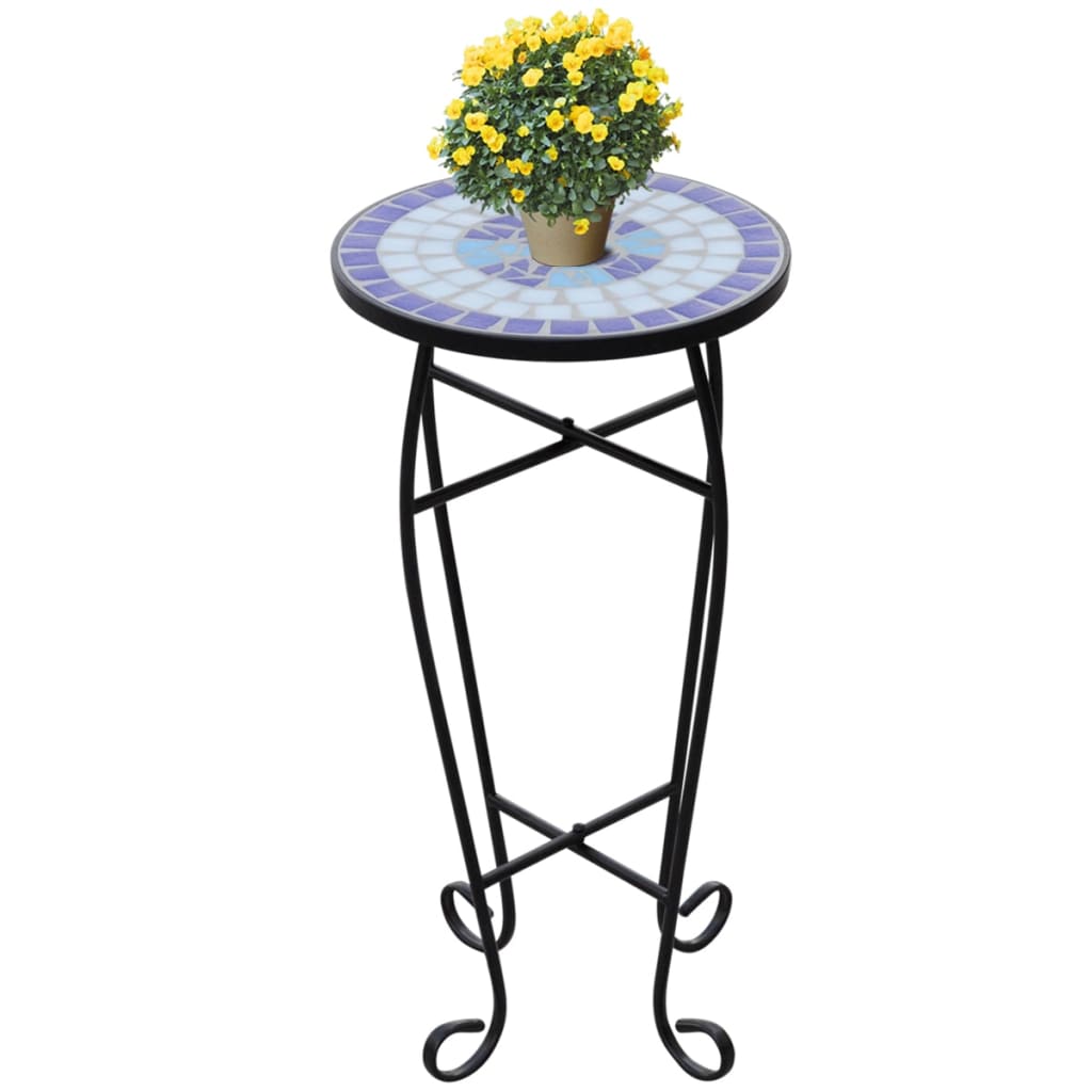 Vidaxl Table Ape Mosaico Blu e Bianco