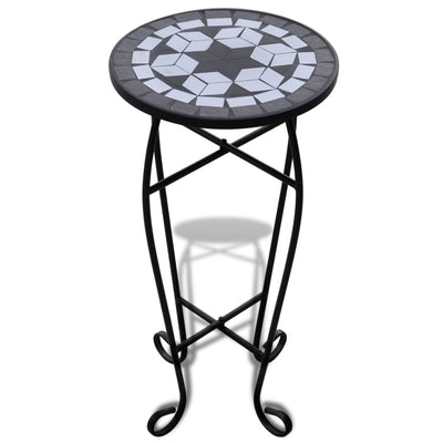 Vidaxl Table Ape Mosaico in bianco e nero