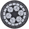 Vidaxl Table Ape Mosaico in bianco e nero