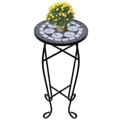 Vidaxl Table Ape Mosaico in bianco e nero