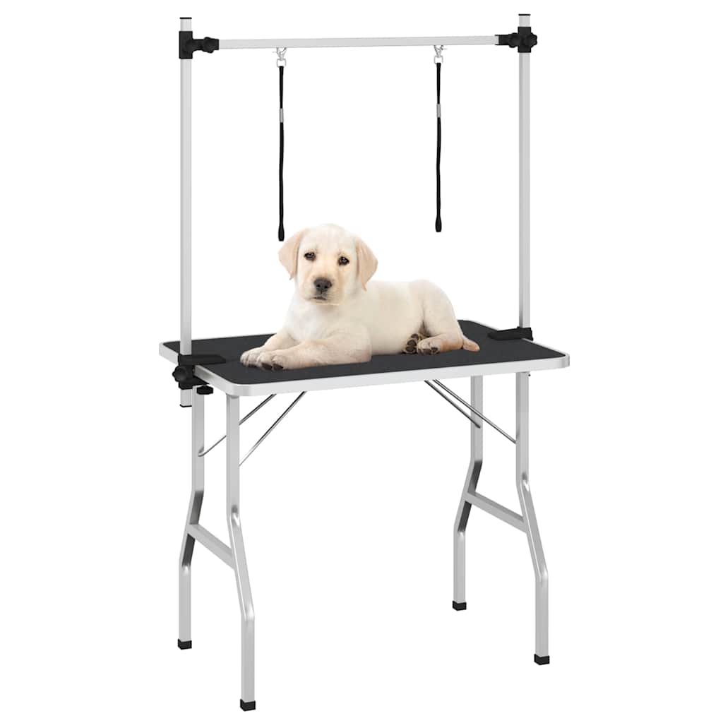 Mesa de ajuste de Vidaxl para mascotas con 2 opciones de correa