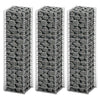 VIDAXL SET BAST SCHANS in 3 parti 25x25x100 cm Galvanizzato