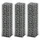 VIDAXL SET BAST SCHANS in 3 parti 25x25x100 cm Galvanizzato