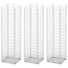 VIDAXL SET BAST SCHANS in 3 parti 25x25x100 cm Galvanizzato