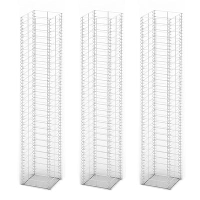 Vidaxl 3-delige schanskorfset 25x25x150 cm gegalvaniseerd draad