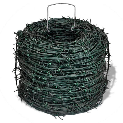 Filo spinato Vidaxl su rotolo 100 m verde