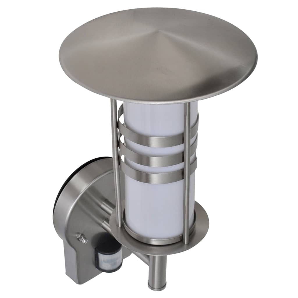 Lampada da parete Vidaxx in acciaio inossidabile a forma di pagoda con sensore di movimento