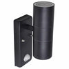 Lampada a parete Vidaxl con sensore LED cilindrico in acciaio inossidabile nero