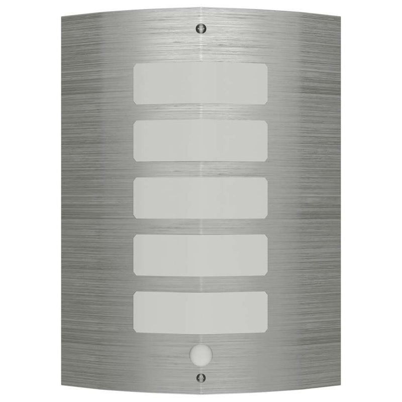 Vidaxx elegante lámpara de pared de acero inoxidable con sensor de movimiento