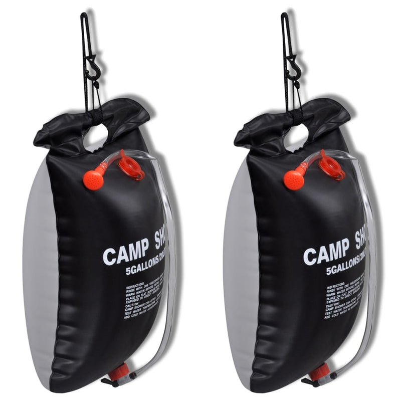 Vidaxl Camping Showers 2 St Solar 20 L