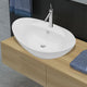 Vidaxl Sink di lusso con atterraggio e ceramica ovale