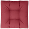 Vidaxl Pallet Cuscino 80 x 80 x 12 cm Vino in tessuto rosso