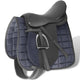Vidaxl Real Leather Riding Seam 17,5 12 cm (set 5 in 1, nero)