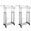 Vidaxl Guardaces de ropa Ajustables 2 STS con 2 rieles de suspensión