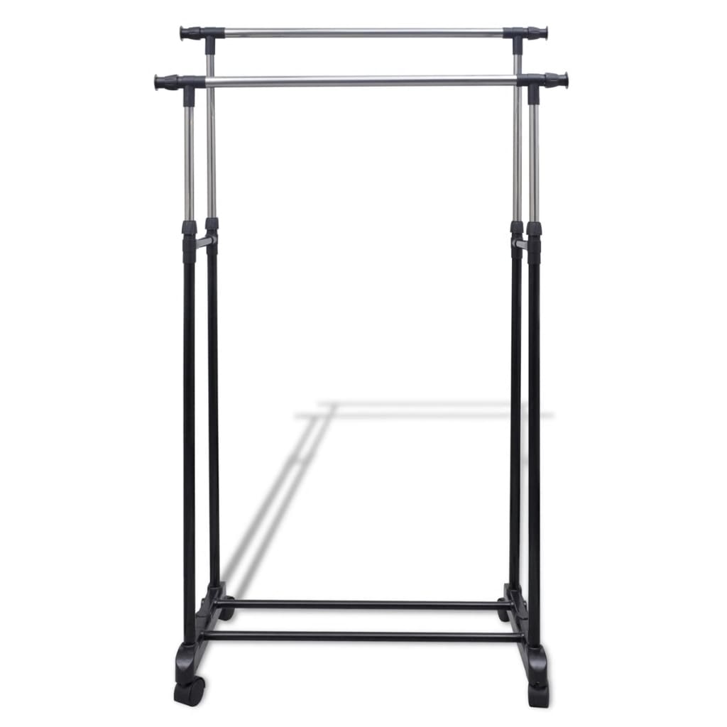 Vidaxl Guardaces de ropa Ajustables 2 STS con 2 rieles de suspensión