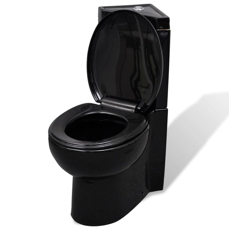 VIDAXL WC MODELLO CERAMICO NERO