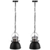 Vidaxl Lampade a soffitto 2 m in altezza regolabile metallo moderno nero