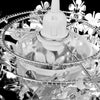 Candelier Vidaxl con lentejuelas en forma de hojas de 21.5x30 cm de plata