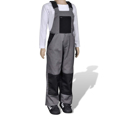 Pantalón con tirantes VidaXL gris 98 104