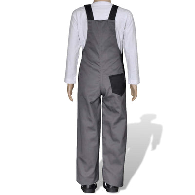 Pantalón con tirantes VidaXL gris 98 104