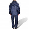 Vidaxl regenpak 2-delig met capuchon (heren marineblauw maat l)