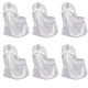 Vidaxl Wedding Sedia Copertura bianca (6 pezzi)
