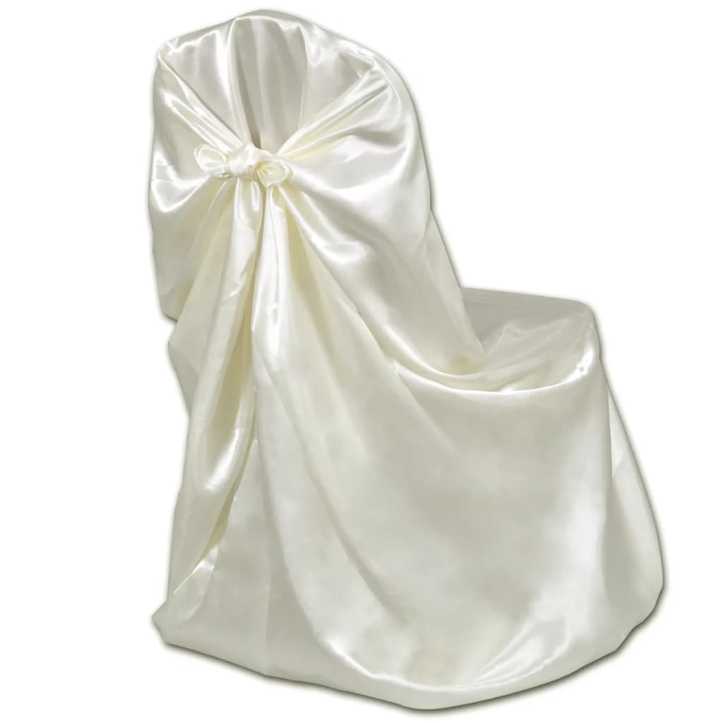 Crema per copertina della sedia da sposa Vidaxl (6 pezzi)