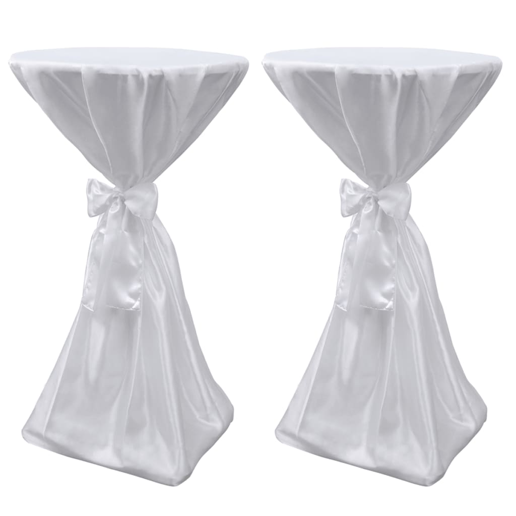 Vidaxl Cubierta de mesa de pie con arco de 60 cm de blanco (2 piezas)