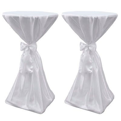 Vidaxl Cubierta de mesa de pie con arco de 60 cm de blanco (2 piezas)